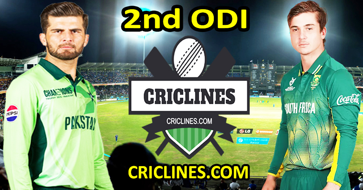 Pakistan vs South Africa-Today Match Prediction-2nd ODI-2025-Who Will Win Today