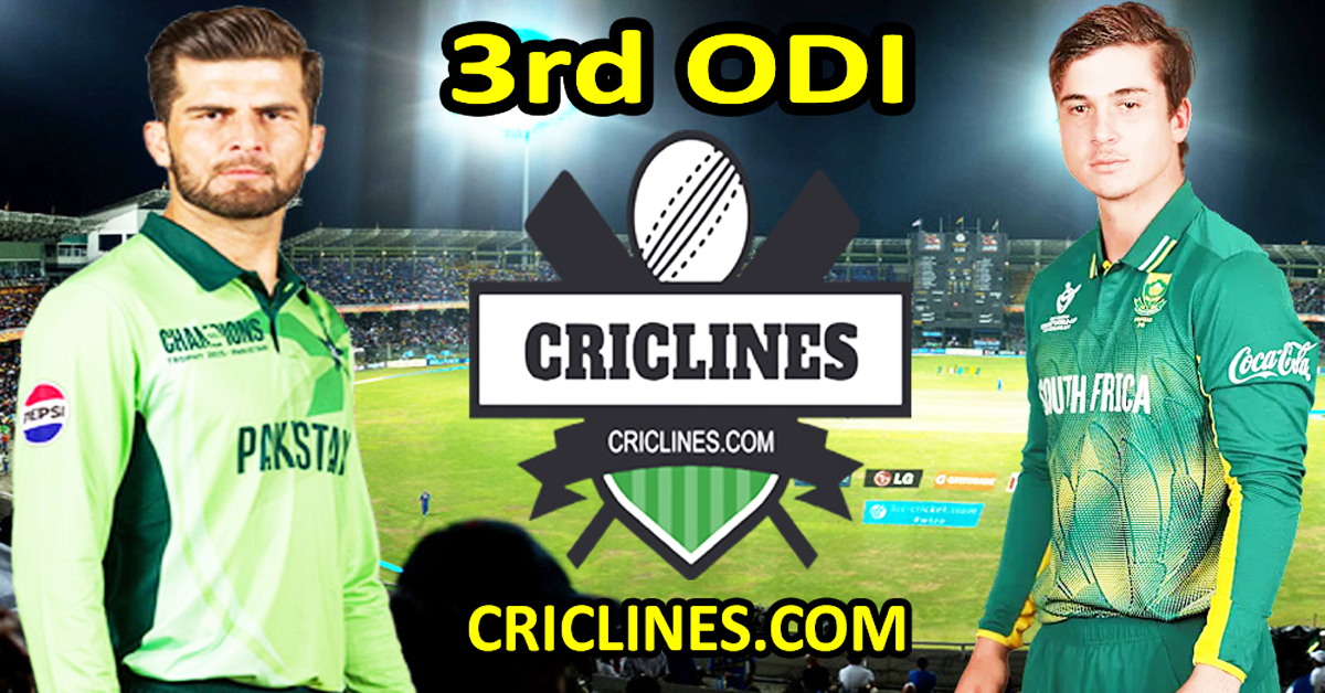Pakistan vs South Africa-Today Match Prediction-3rd ODI-2025-Who Will Win Today