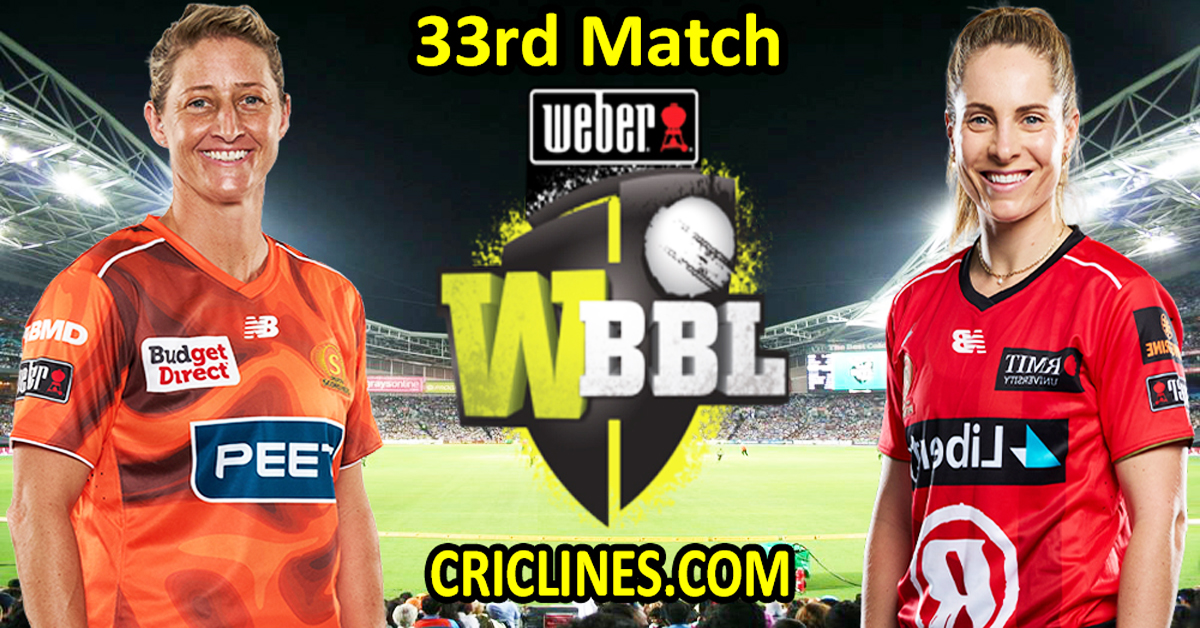 Perth Scorchers Women vs Melbourne Renegades Women-Today Match Prediction-WBBL T20 2025-33rd Match-Who Will Win