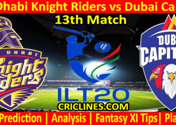ADKR vs DC-Today Match Prediction-IL T20 2025-26-13th Match-Who Will Win