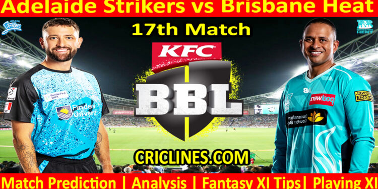 ADS vs BBH-Today Match Prediction-Dream11-BBL T20 2025-26-17th Match-Who Will Win