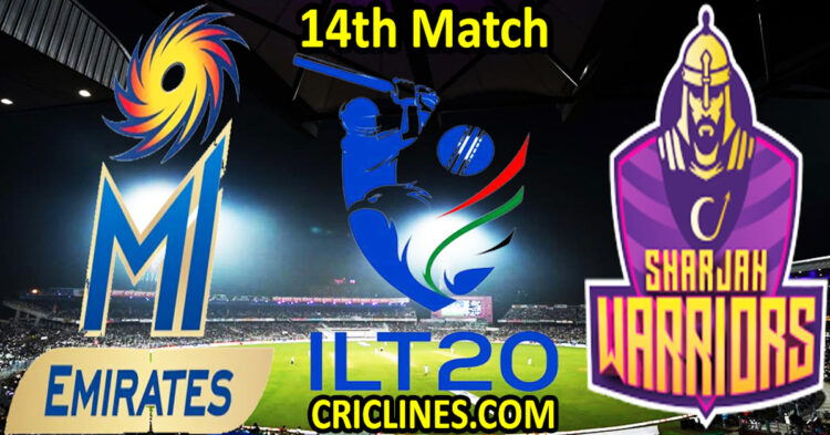 MI Emirates vs Sharjah Warriorz-Today Match Prediction-IL T20 2025-26-14th Match-Who Will Win