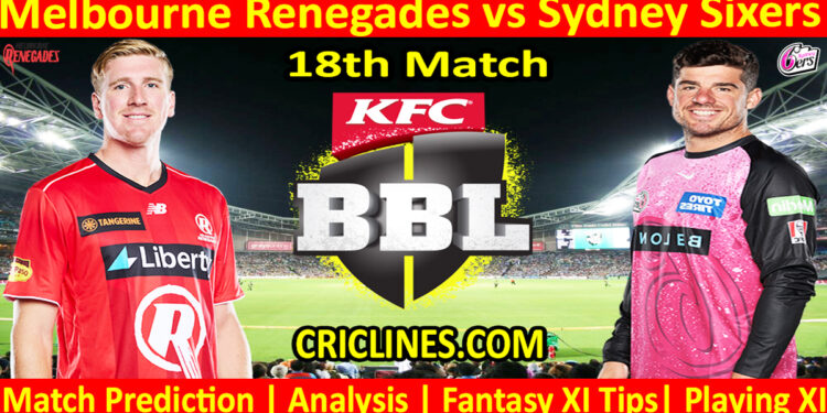MLR vs SYS-Today Match Prediction-Dream11-BBL T20 2025-26-18th Match-Who Will Win