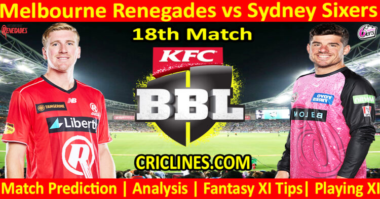 MLR vs SYS-Today Match Prediction-Dream11-BBL T20 2025-26-18th Match-Who Will Win