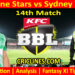 MLS vs SYT-Today Match Prediction-Dream11-BBL T20 2025-26-14th Match-Who Will Win