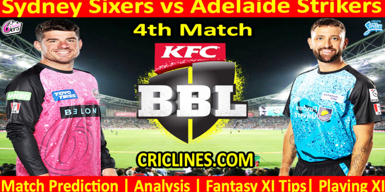 SYS vs ADS-Today Match Prediction-Dream11-BBL T20 2025-26-4th Match-Who Will Win