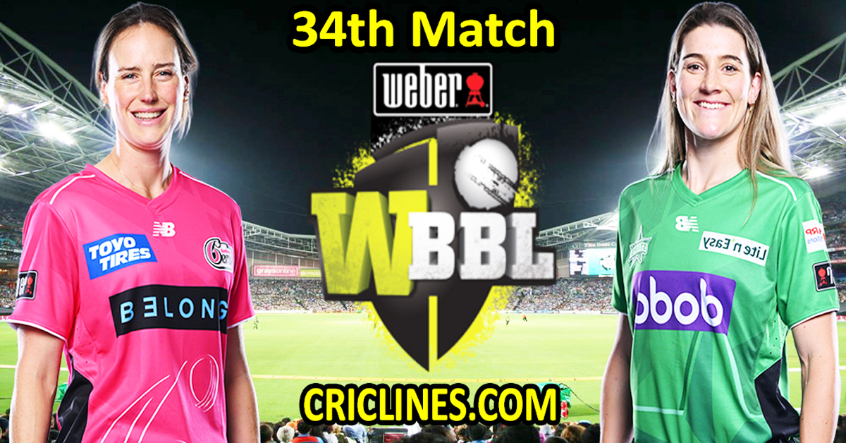 Sydney Sixers Women vs Melbourne Stars Women-Pronostico partita di oggi-WBBL T20 2025-34a partita-Chi vincerà