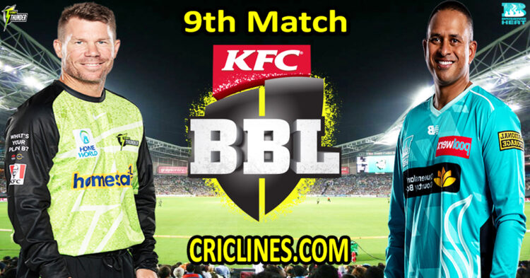 Sydney Thunder vs Brisbane Heat-Today Match Prediction-Dream11-BBL T20 2025-26-9th Match-Who Will Win