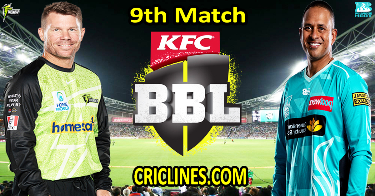 Sydney Thunder vs Brisbane Heat-Today Match Prediction-Dream11-BBL T20 2025-26-9th Match-Who Will Win