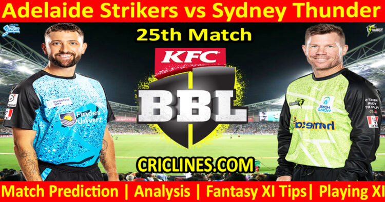 ADS vs SYT-Today Match Prediction-Dream11-BBL T20 2025-26-25th Match-Who Will Win