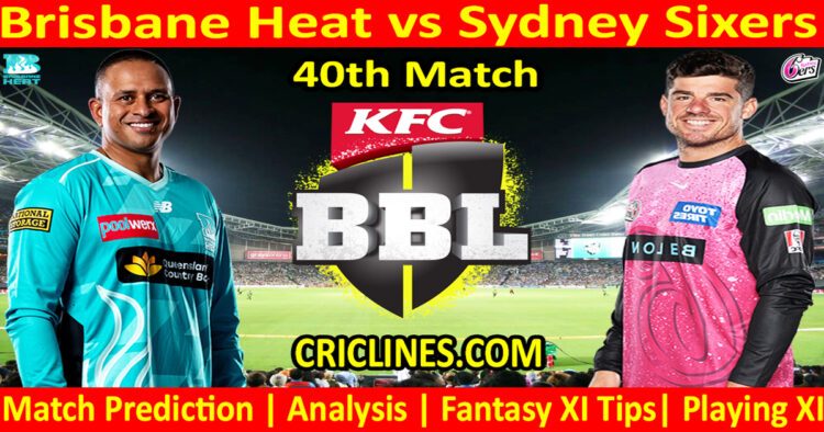 BBH vs SYS-Today Match Prediction-Dream11-BBL T20 2025-26-40th Match-Who Will Win