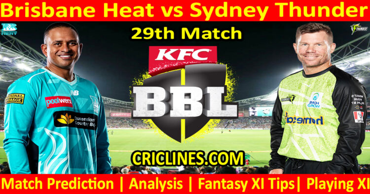 BBH vs SYT-Today Match Prediction-Dream11-BBL T20 2025-26-29th Match-Who Will Win