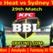 BBH vs SYT-Today Match Prediction-Dream11-BBL T20 2025-26-29th Match-Who Will Win