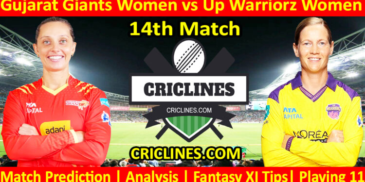 GGW vs UPW-Today Match Prediction-WPL T20 2026-14th Match-Dream11-Who Will Win