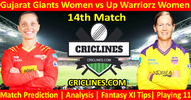 GGW vs UPW-Today Match Prediction-WPL T20 2026-14th Match-Dream11-Who Will Win