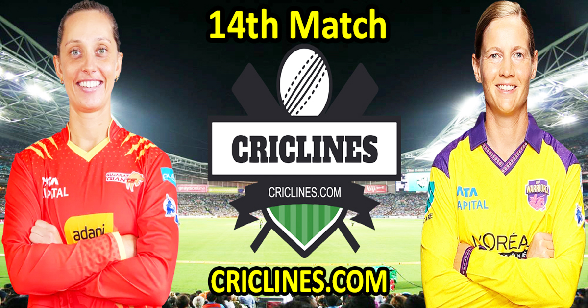 Gujarat Giants Women vs Up Warriorz Women-Today Match Prediction-WPL T20 2026-14th Match-Dream11-Who Will Win