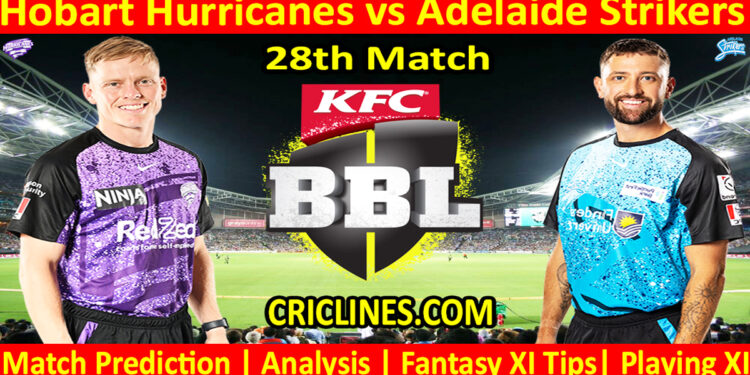 HBH vs ADS-Today Match Prediction-Dream11-BBL T20 2025-26-28th Match-Who Will Win