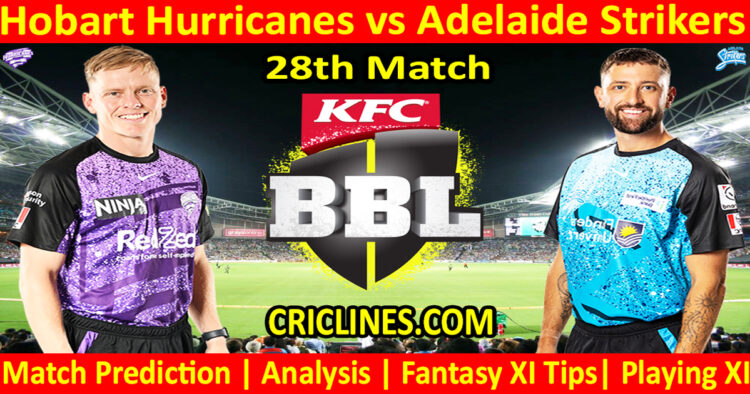 HBH vs ADS-Today Match Prediction-Dream11-BBL T20 2025-26-28th Match-Who Will Win