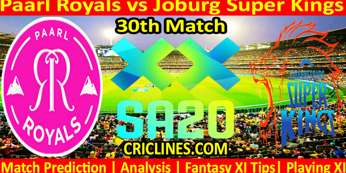 PR vs JSK-Today Match Prediction-SA20 T20 2025-26-Dream11-30th Match-Who Will Win