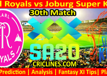 PR vs JSK-Today Match Prediction-SA20 T20 2025-26-Dream11-30th Match-Who Will Win