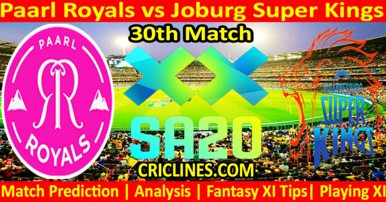 PR vs JSK-Today Match Prediction-SA20 T20 2025-26-Dream11-30th Match-Who Will Win