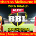 PRS vs MLR-Today Match Prediction-Dream11-BBL T20 2025-26-26th Match-Who Will Win