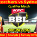 PRS vs SYS-Today Match Prediction-Dream11-BBL T20 2025-26-Qualifier Match-Who Will Win