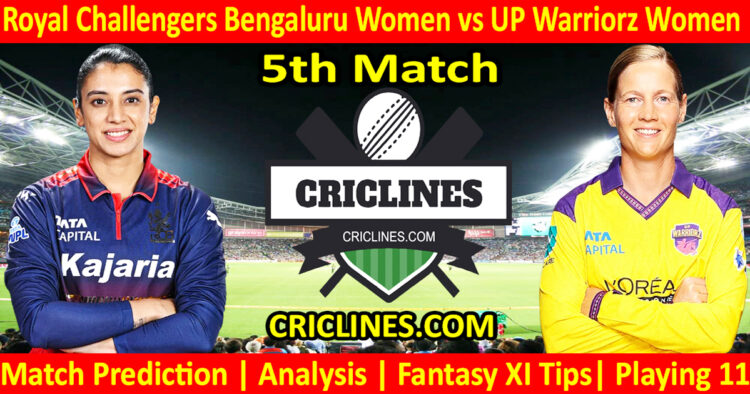 RCBW vs UPW-Today Match Prediction-WPL T20 2026-5th Match-Dream11-Who Will Win