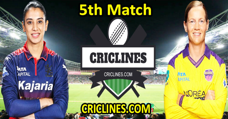 Royal Challengers Bengaluru Women vs UP Warriorz Women-Today Match Prediction-WPL T20 2026-5th Match-Dream11-Who Will Win