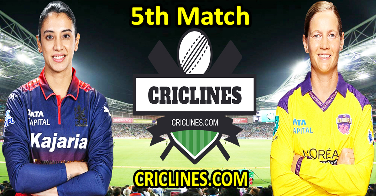 Royal Challengers Bengaluru Women vs UP Warriorz Women-Today Match Prediction-WPL T20 2026-5th Match-Dream11-Who Will Win