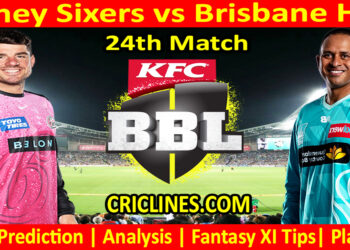 SYS vs BBH-Today Match Prediction-Dream11-BBL T20 2025-26-24th Match-Who Will Win