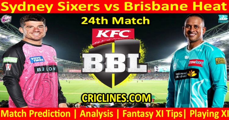 SYS vs BBH-Today Match Prediction-Dream11-BBL T20 2025-26-24th Match-Who Will Win
