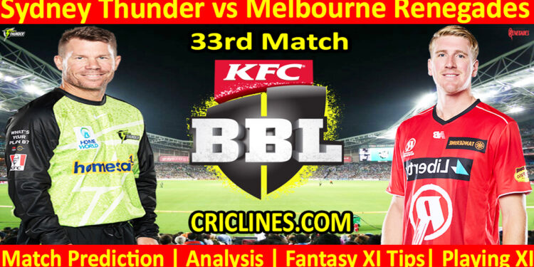 SYT vs MLR-Today Match Prediction-Dream11-BBL T20 2025-26-33rd Match-Who Will Win