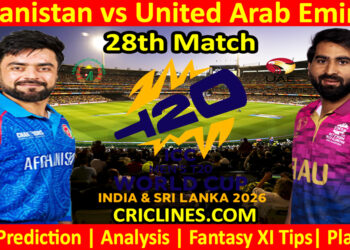 AFG vs UAE-Today Match Prediction-Dream11-ICC T20 World Cup 2026-28th Match-Who Will Win