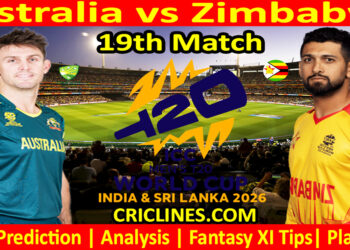AUS vs ZIM-Today Match Prediction-Dream11-ICC T20 World Cup 2026-19th Match-Who Will Win