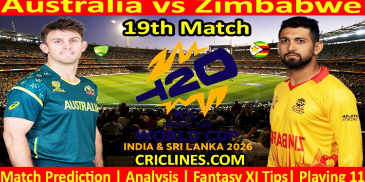 AUS vs ZIM-Today Match Prediction-Dream11-ICC T20 World Cup 2026-19th Match-Who Will Win