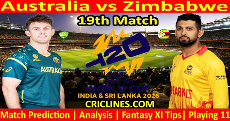 AUS vs ZIM-Today Match Prediction-Dream11-ICC T20 World Cup 2026-19th Match-Who Will Win