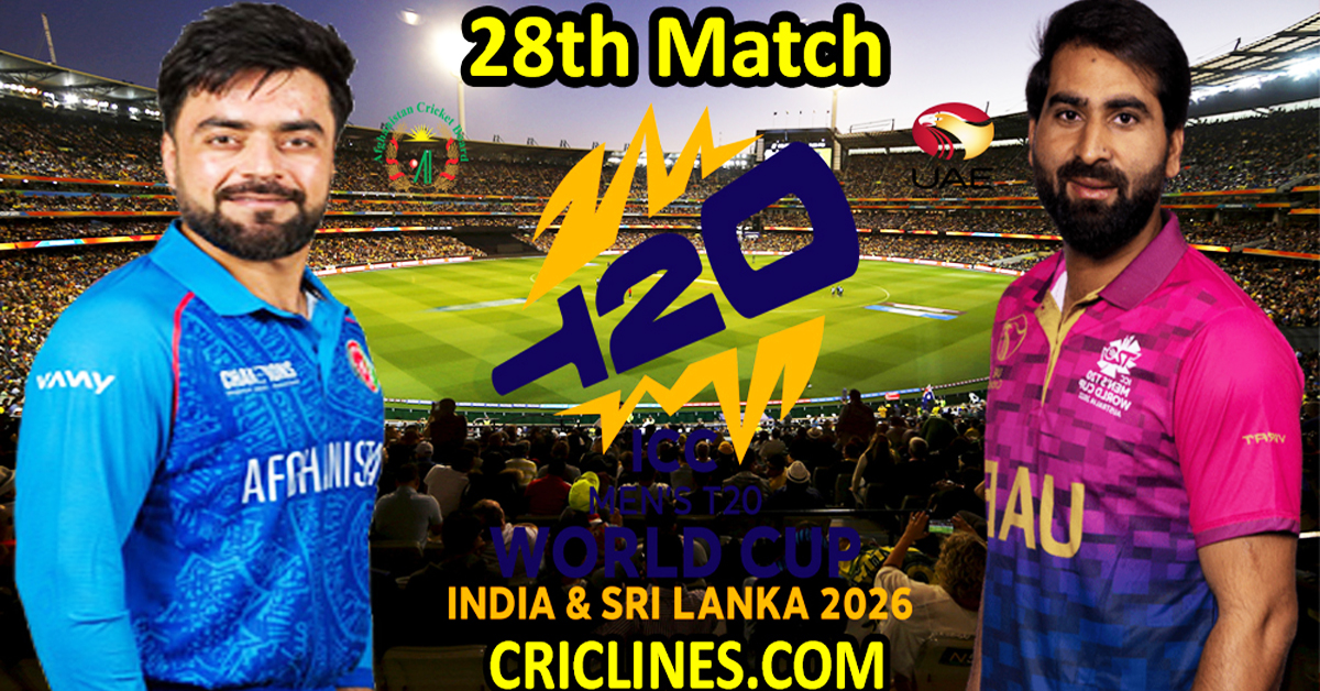 Afghanistan vs United Arab Emirates-Today Match Prediction-Dream11-ICC T20 World Cup 2026-28th Match-Who Will Win