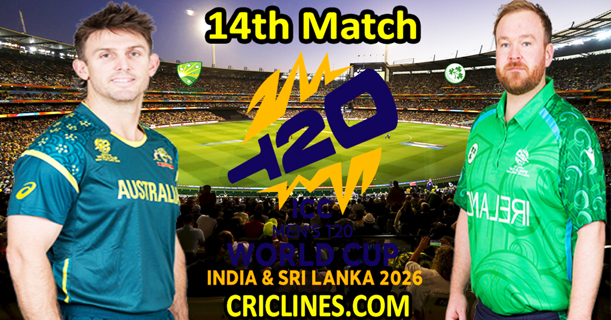 Australia vs Ireland-Today Match Prediction-Dream11-ICC T20 World Cup 2026-14th Match-Who Will Win