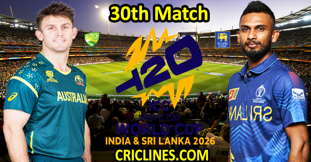 Australia vs Sri Lanka-Today Match Prediction-Dream11-ICC T20 World Cup 2026-30th Match-Who Will Win