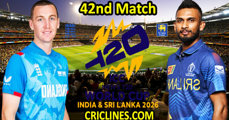 England vs Sri Lanka-Today Match Prediction-Dream11-ICC T20 World Cup 2026-42nd Match-Who Will Win