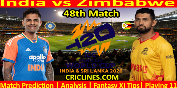 IND vs ZIM-Today Match Prediction-Dream11-ICC T20 World Cup 2026-48th Match-Who Will Win