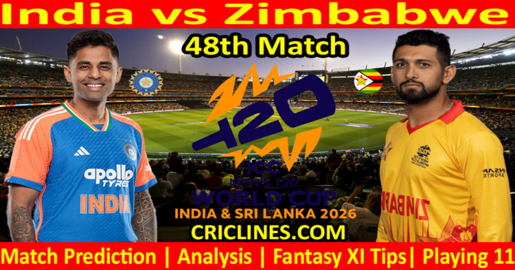 IND vs ZIM-Today Match Prediction-Dream11-ICC T20 World Cup 2026-48th Match-Who Will Win