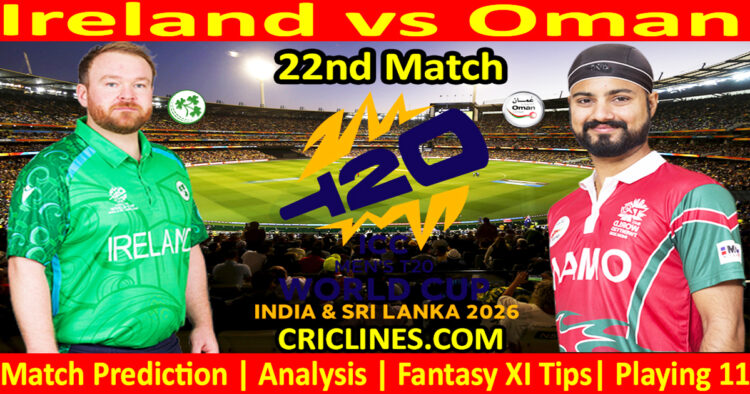 IRE vs MNA-Today Match Prediction-Dream11-ICC T20 World Cup 2026-22nd Match-Who Will Win