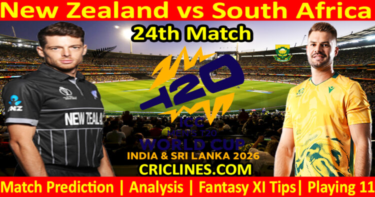 NZ vs SA-Today Match Prediction-Dream11-ICC T20 World Cup 2026-24th Match-Who Will Win