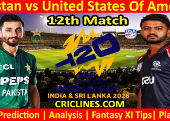 PAK vs USA-Today Match Prediction-Dream11-ICC T20 World Cup 2026-12th Match-Who Will Win