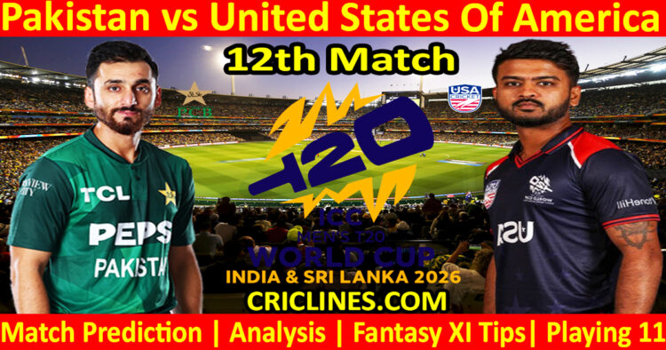 PAK vs USA-Today Match Prediction-Dream11-ICC T20 World Cup 2026-12th Match-Who Will Win