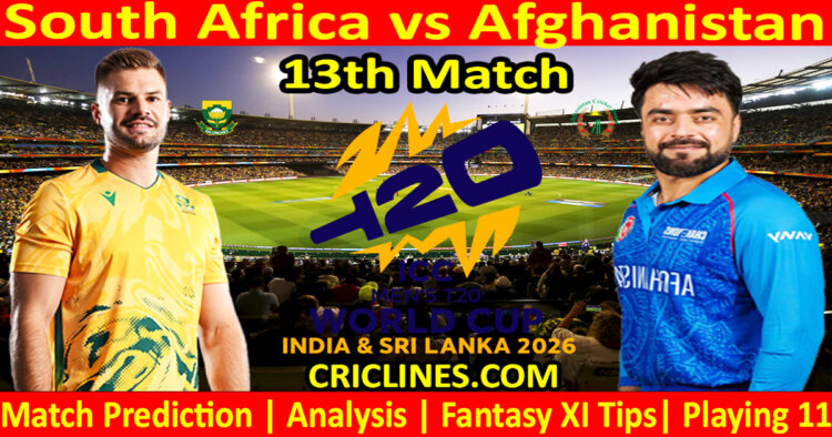 SA vs AFG-Today Match Prediction-Dream11-ICC T20 World Cup 2026-13th Match-Who Will Win