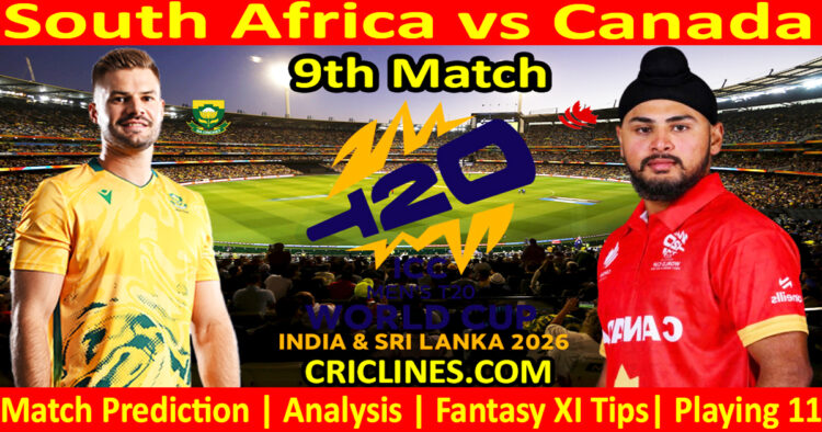 SA vs CAN-Today Match Prediction-Dream11-ICC T20 World Cup 2026-9th Match-Who Will Win