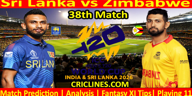SL vs ZIM-Today Match Prediction-Dream11-ICC T20 World Cup 2026-38th Match-Who Will Win